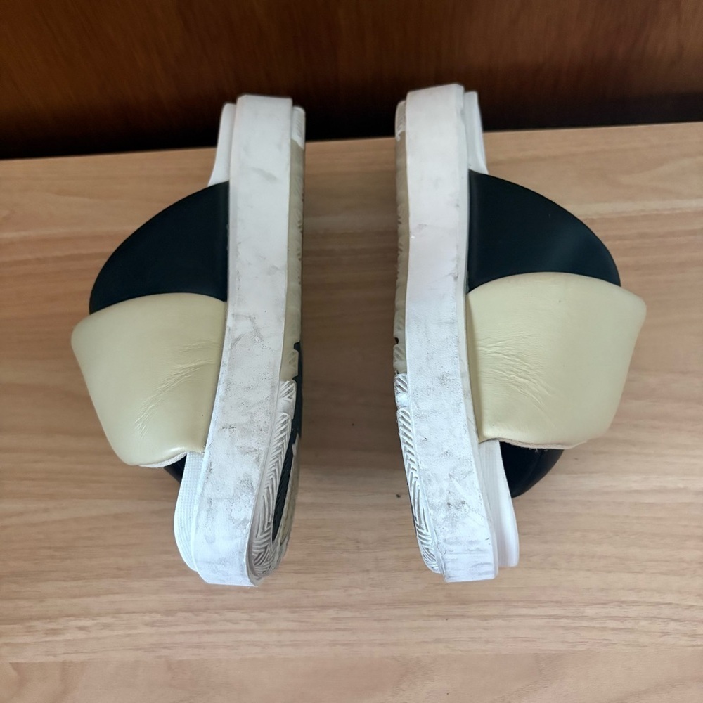 JORDAN sz 8 Sophia Slides Black Cream Crossover Puffy Strap Nike - Picture 2 of 9